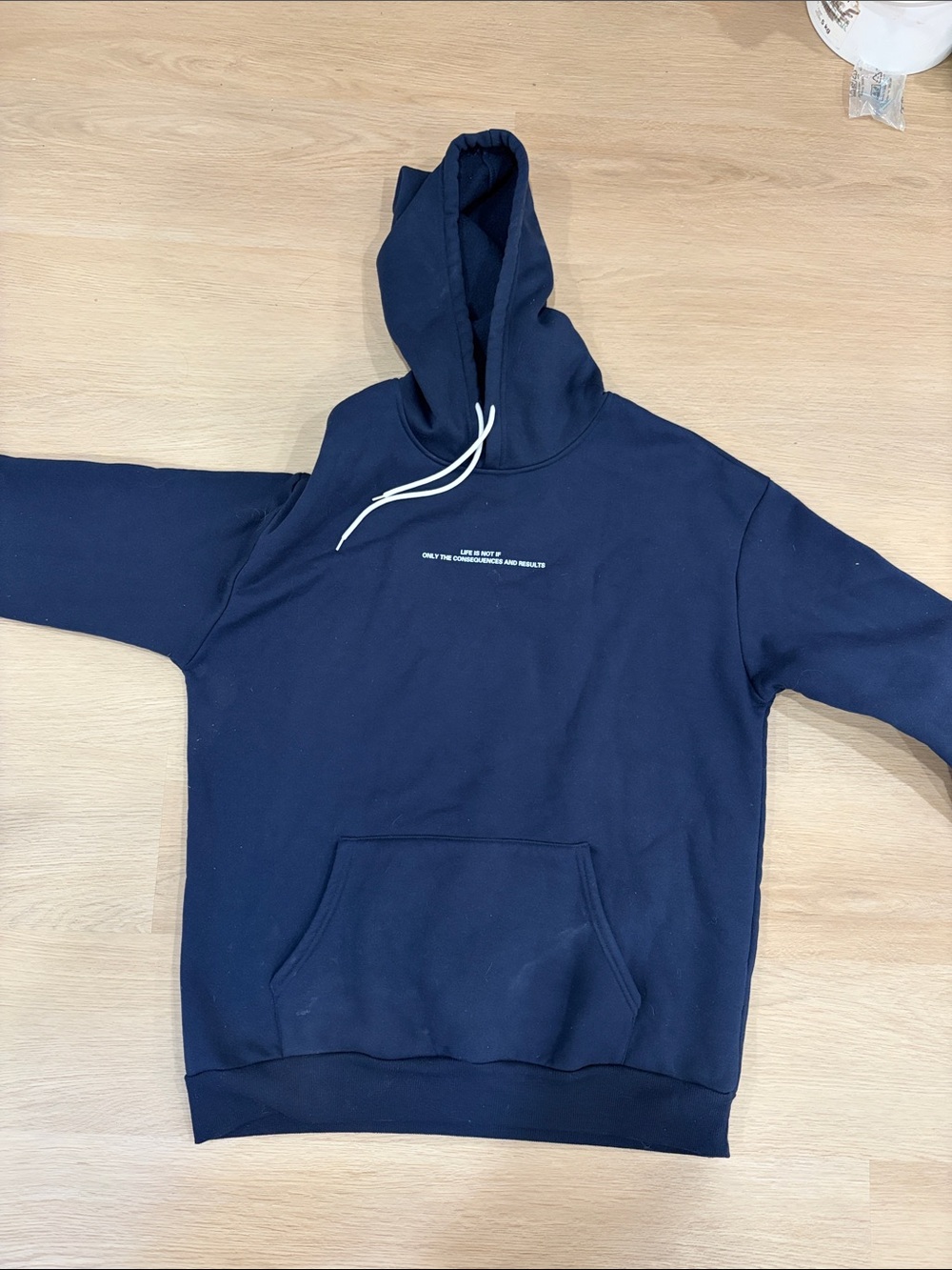 Men's Navy Hooded Pullover Sweatshirt - Classic Navy